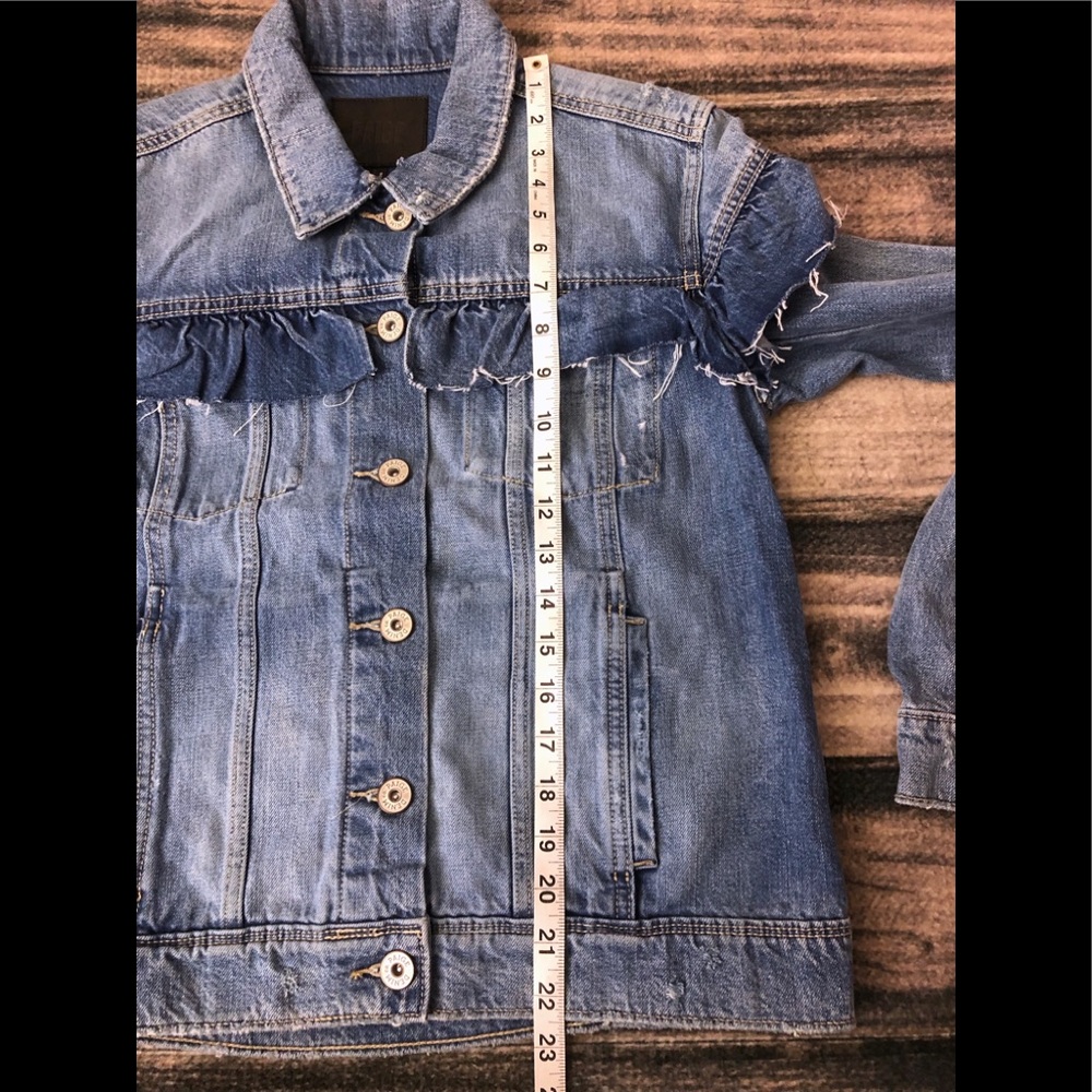 Paige Heidi Ruffle Denim Jacket MSRP $239 - Picture 6 of 8